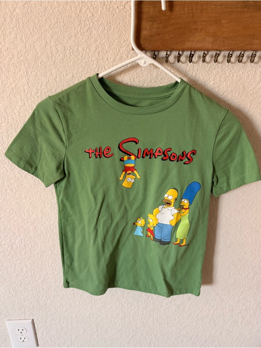 Green The Simpsons Graphic Short Sleeve Tee